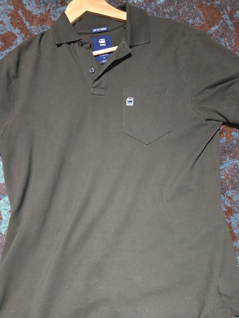 G-Star Olive Polo with Chest Pocket